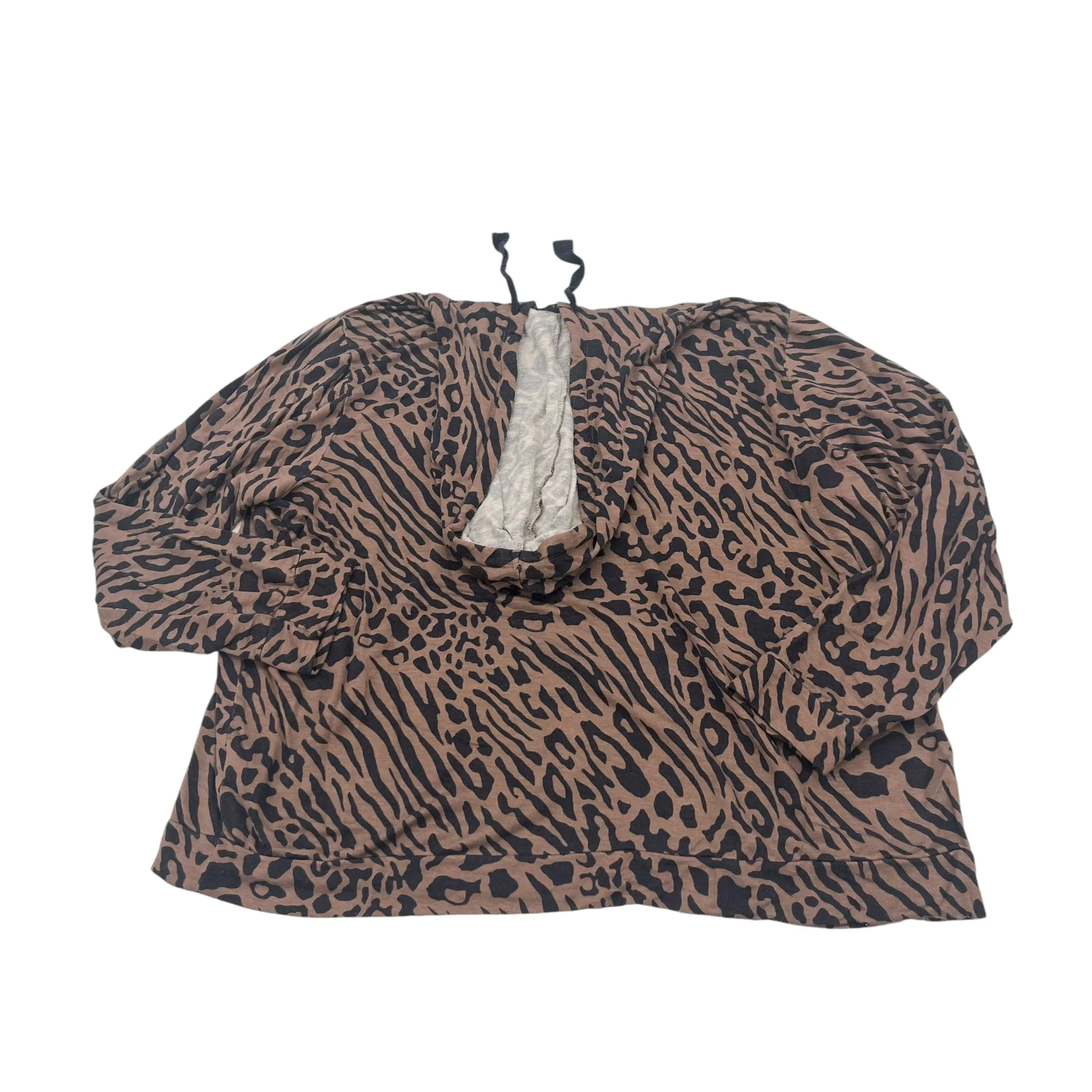 ANIMAL PRINT TOP LS by CLOTHES MENTOR Size:XL