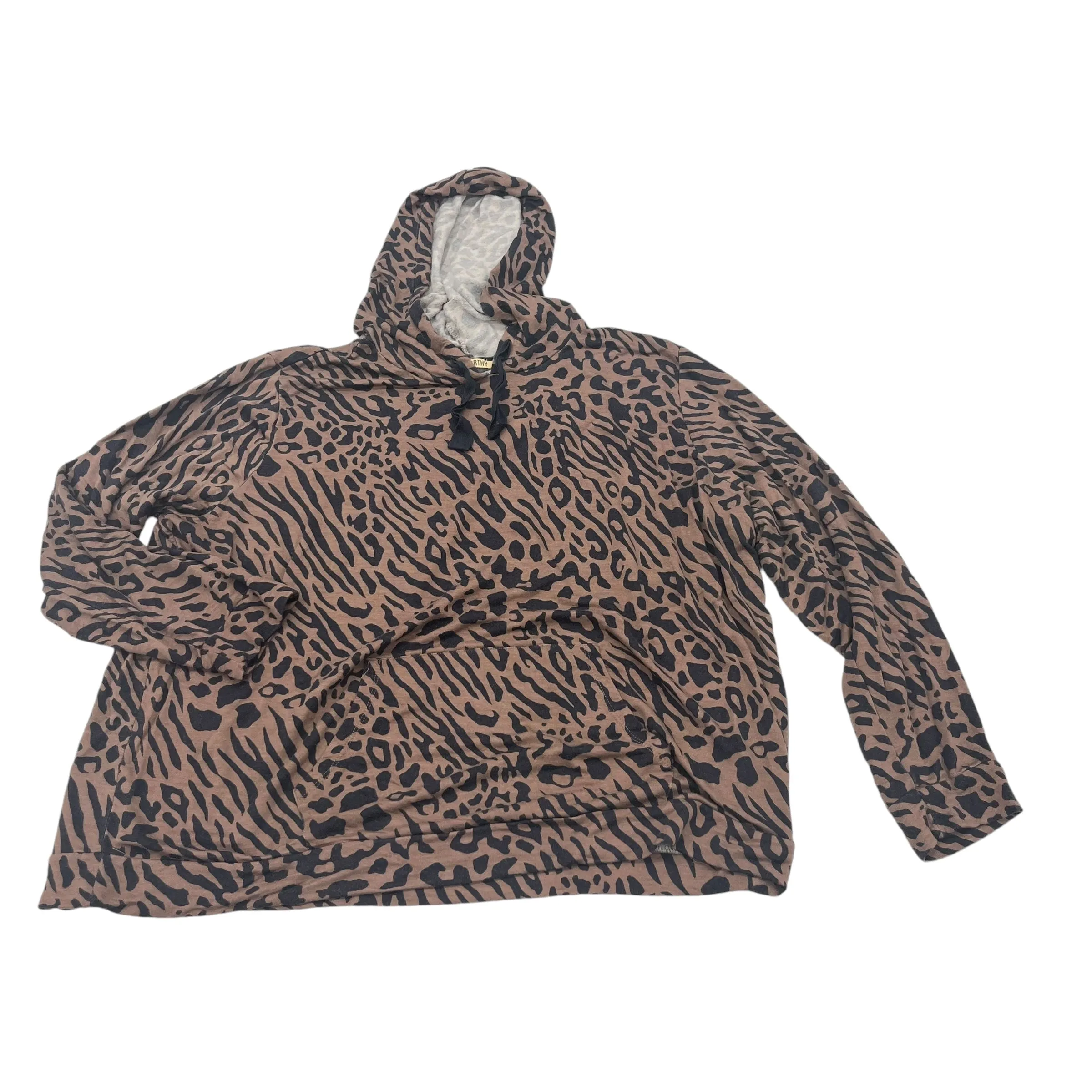 ANIMAL PRINT TOP LS by CLOTHES MENTOR Size:XL