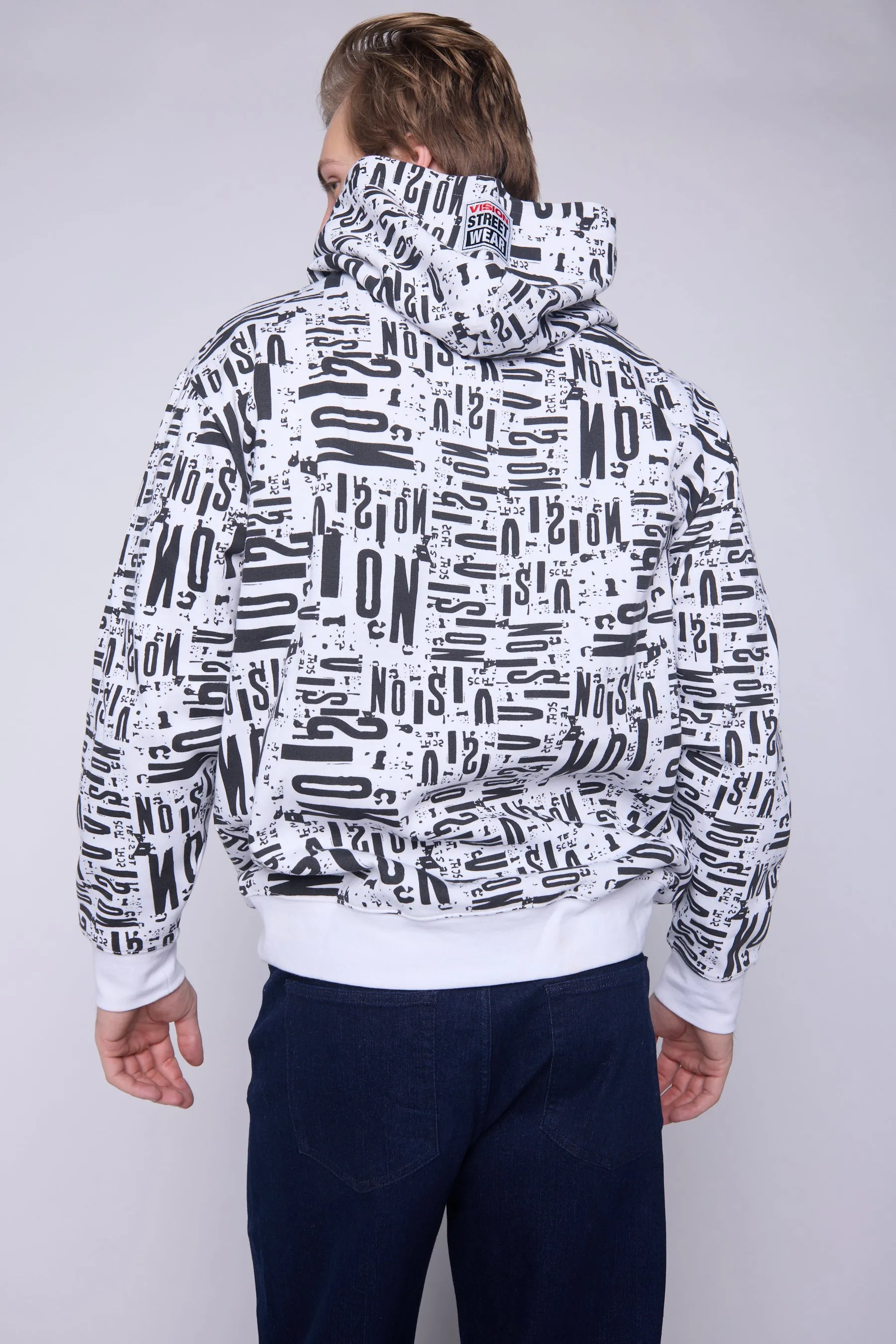 Aop Newspaper Hoodie - Ivory