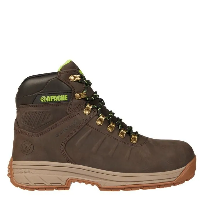 Apache Moose Jaw Waterproof Breathable Work Boot-BROWN