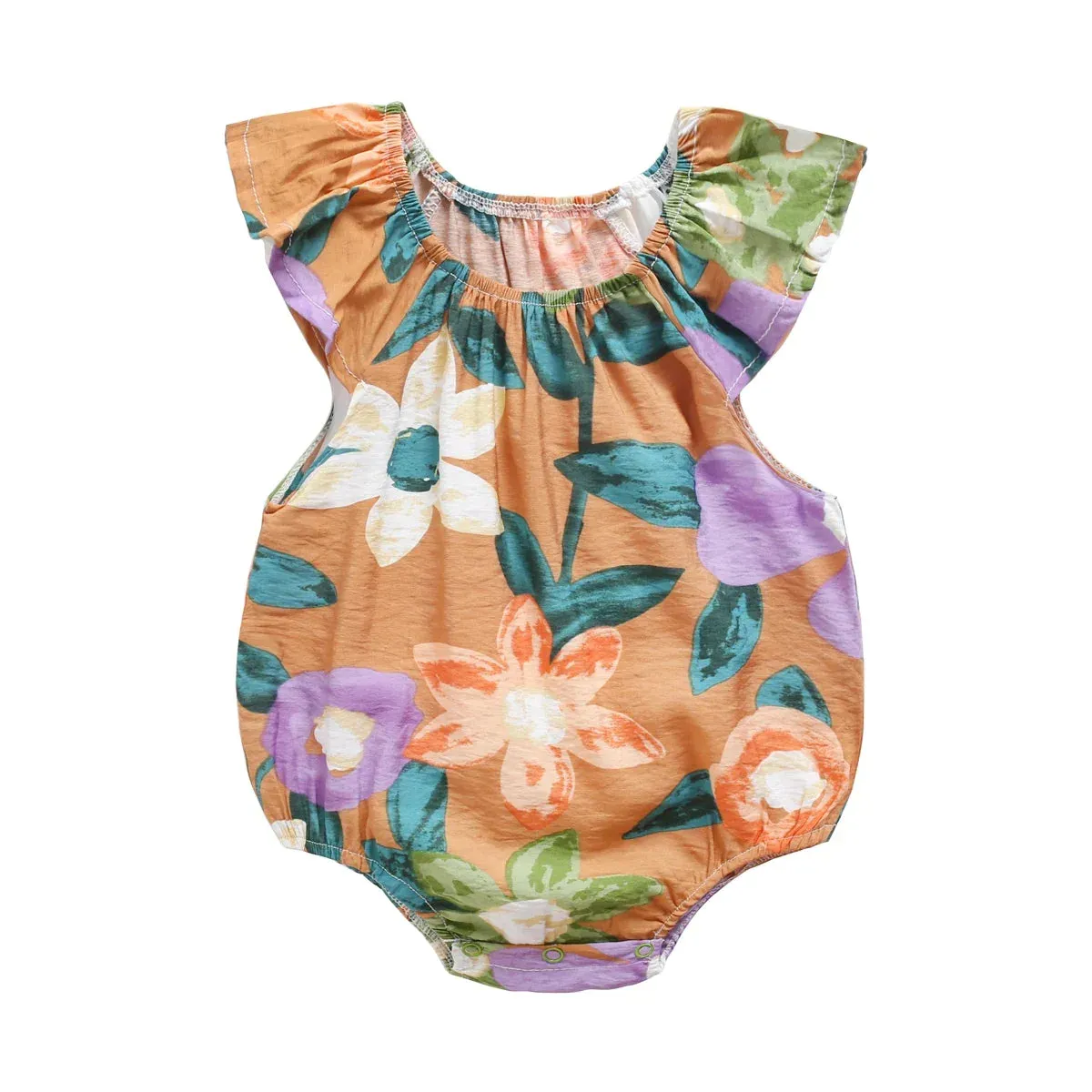 Baby Girl Cotton Bodysuit, Newborn Baby Romper