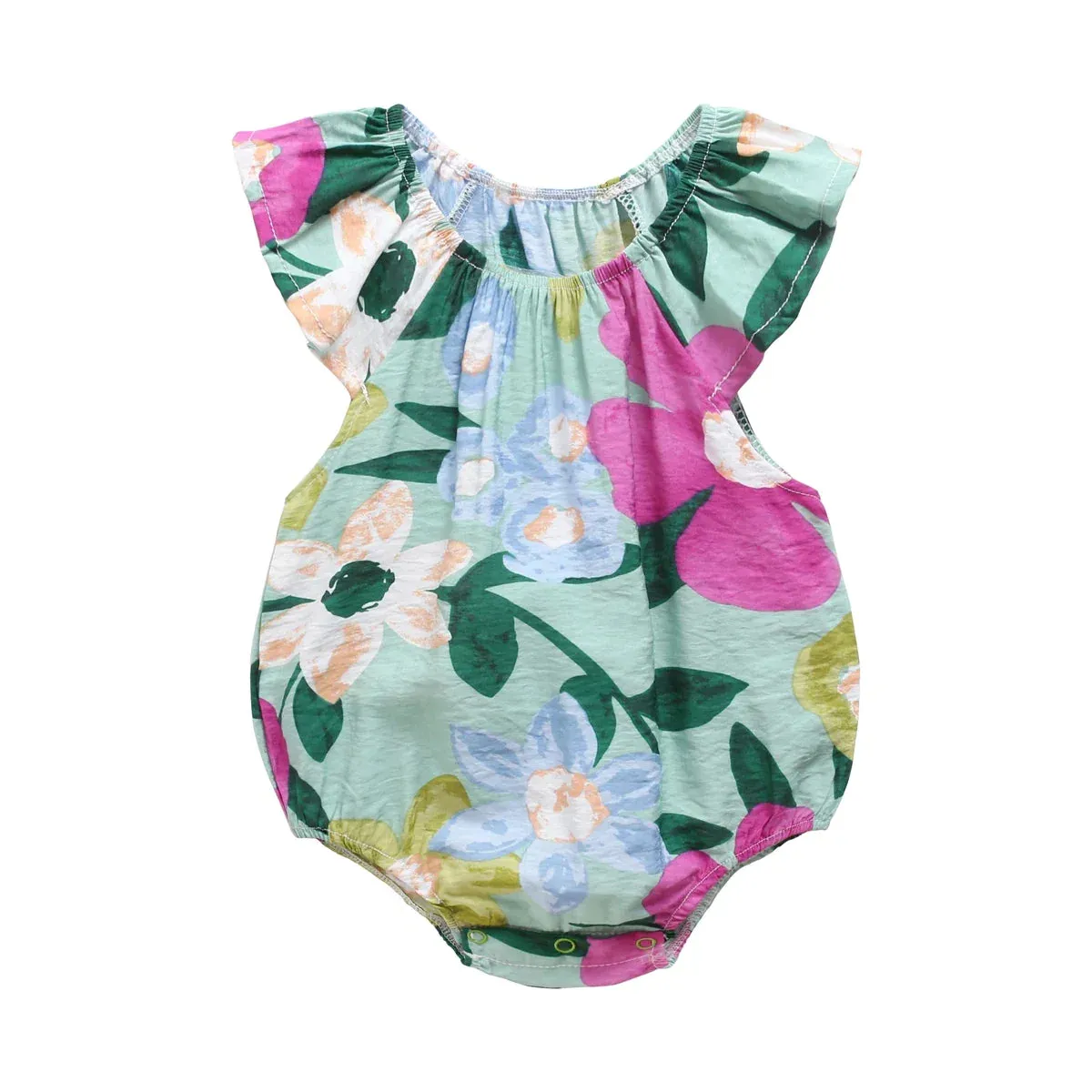 Baby Girl Cotton Bodysuit, Newborn Baby Romper