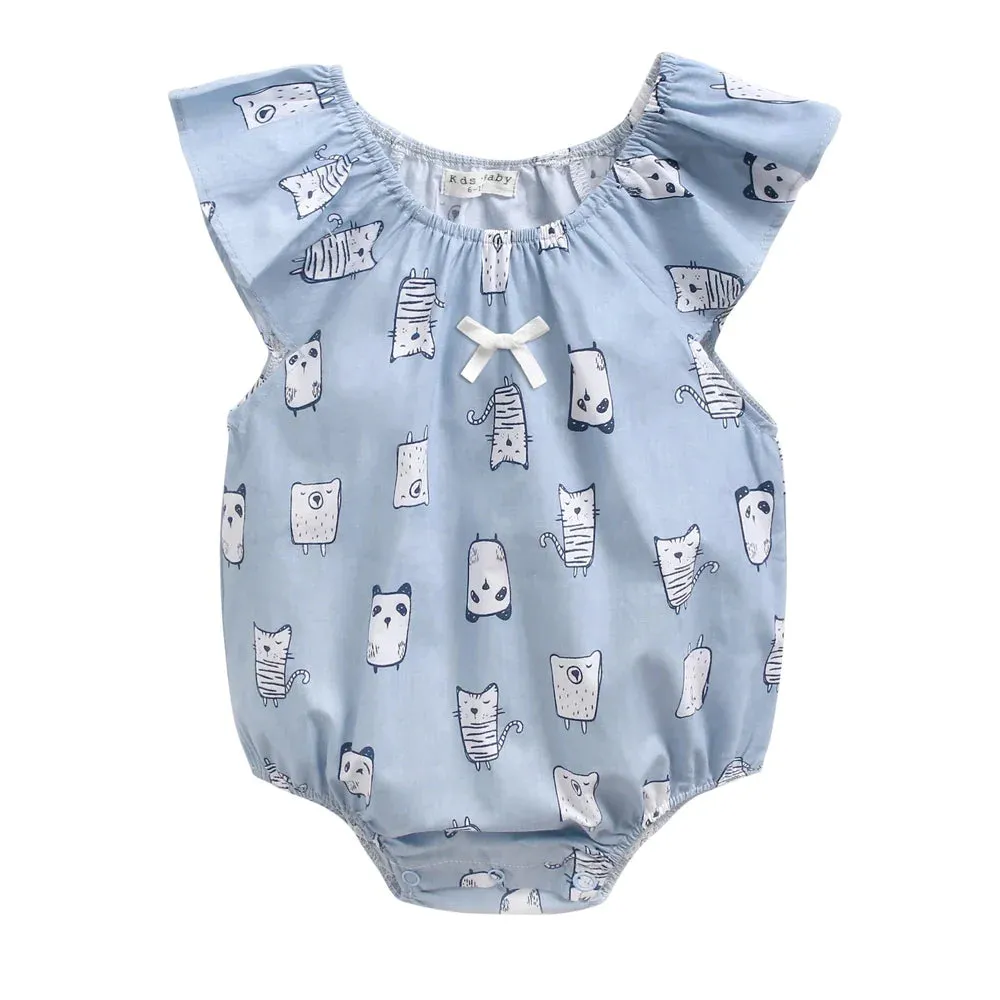 Baby Girl Cotton Bodysuit, Newborn Baby Romper