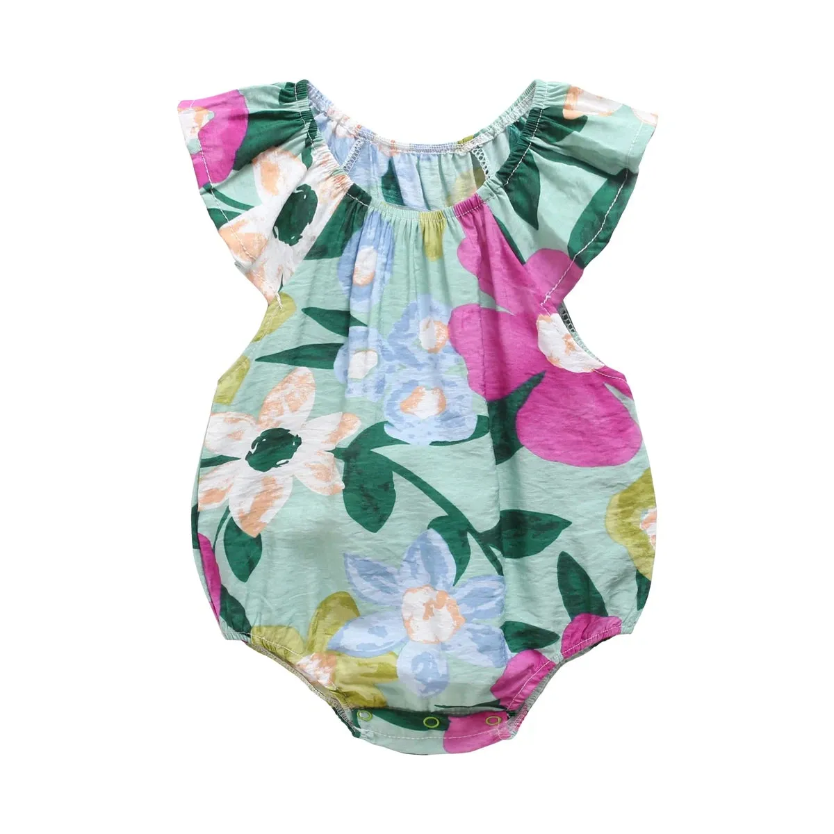 Baby Girl Cotton Bodysuit, Newborn Baby Romper