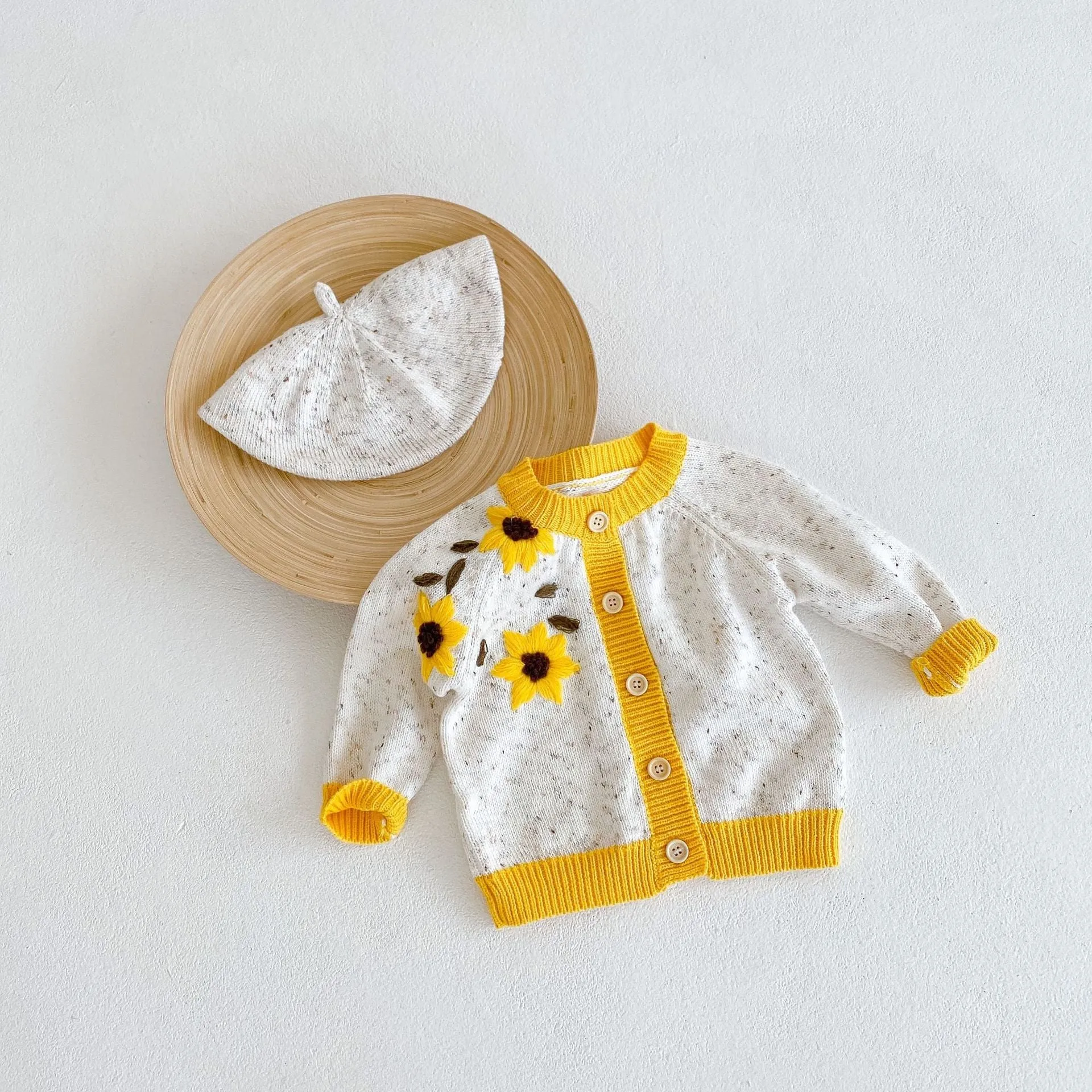 Baby Sunflower Sweater Romper