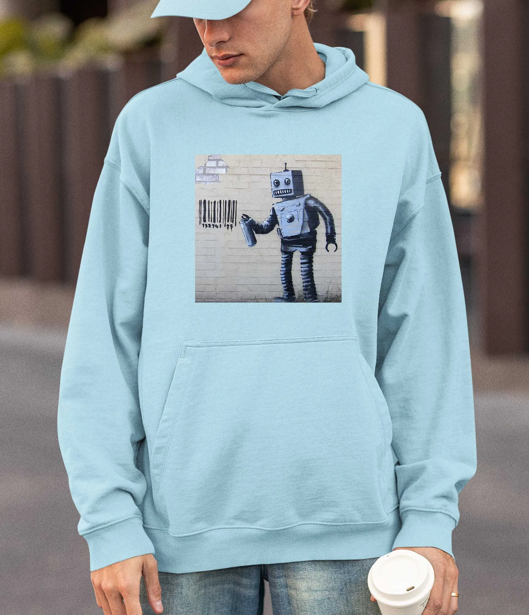 Banksy Hoodie - Tagging Robot