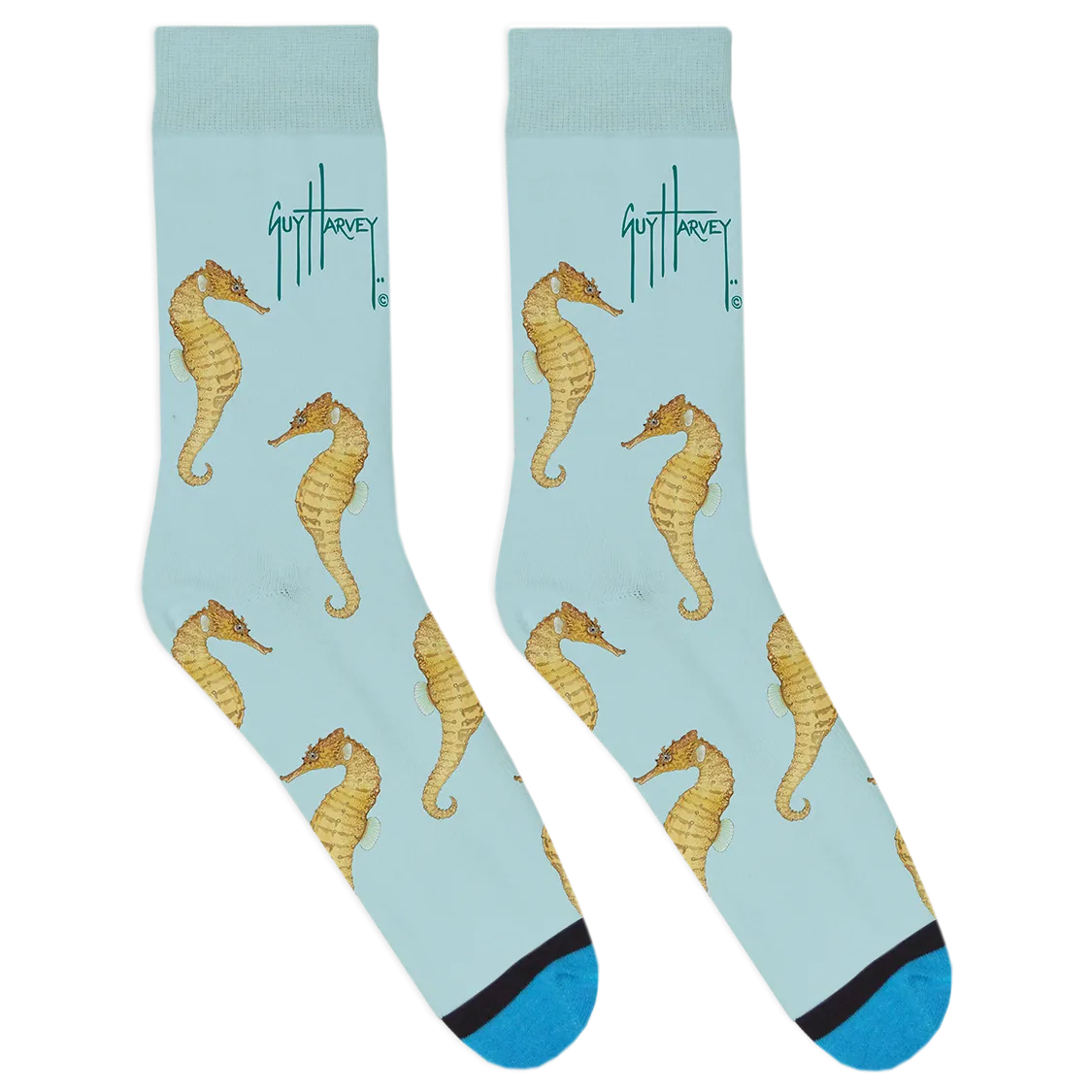 Blue Seahorse Socks