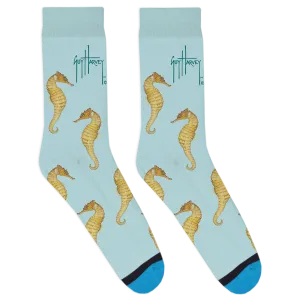 Blue Seahorse Socks