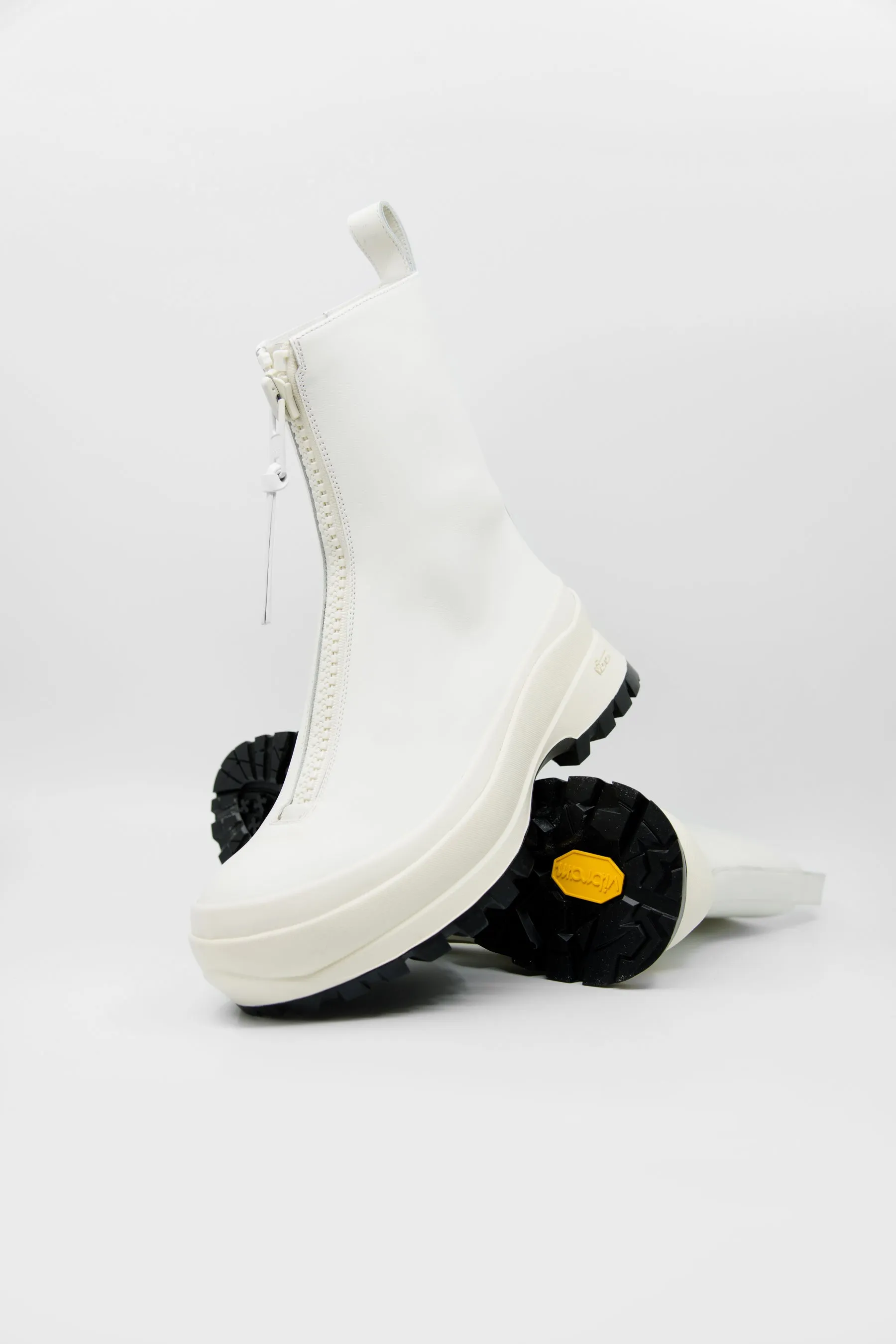 Boston Zip Boot Off-White