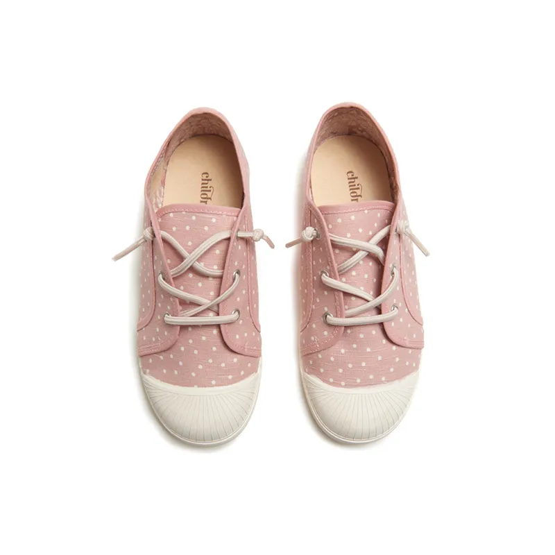 Canvas Sneaker in Pink Dots