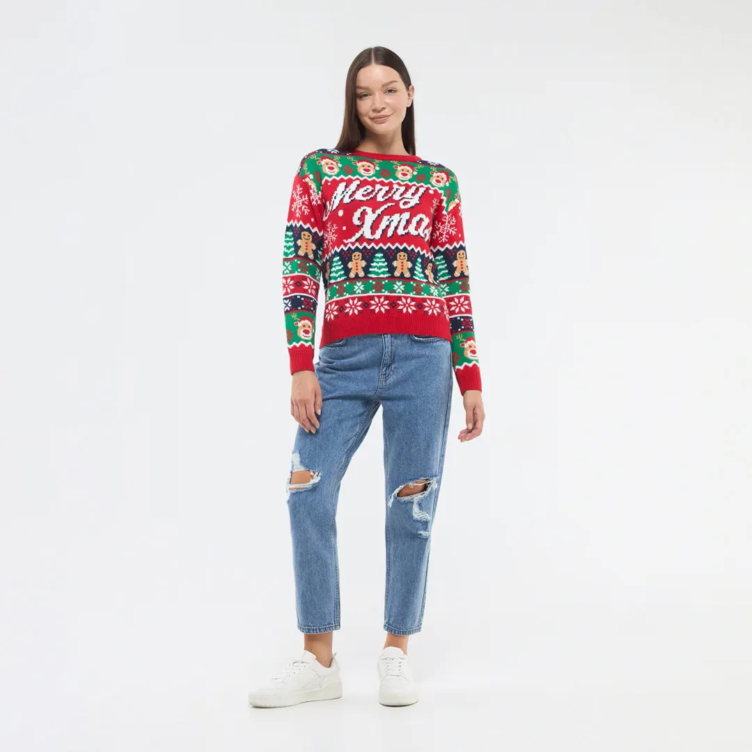 Christmas Print Sweater