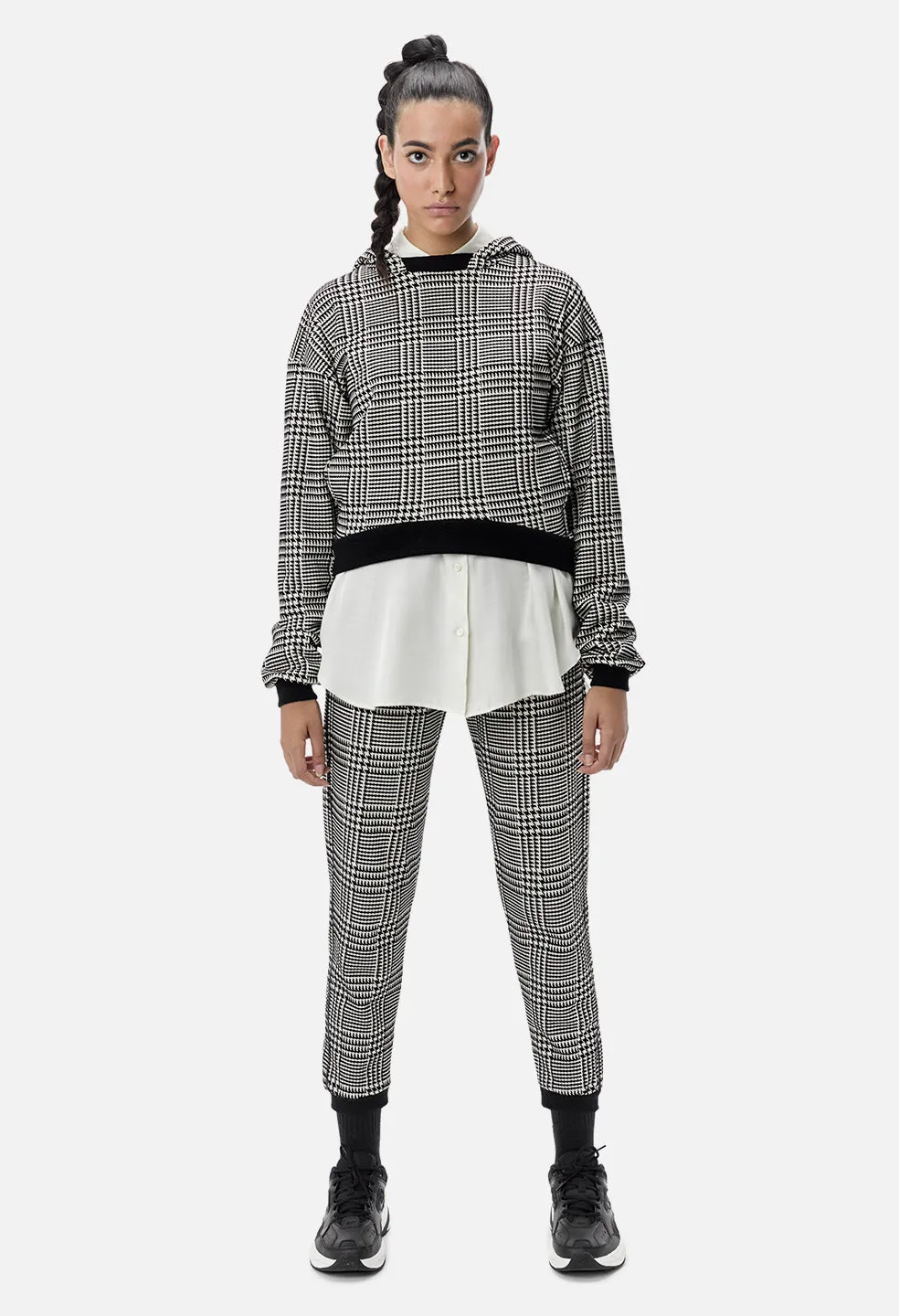 Cofer Hoodie / Houndstooth Ivory