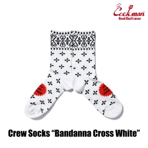 Cookman Crew Socks - Bandanna Cross : White