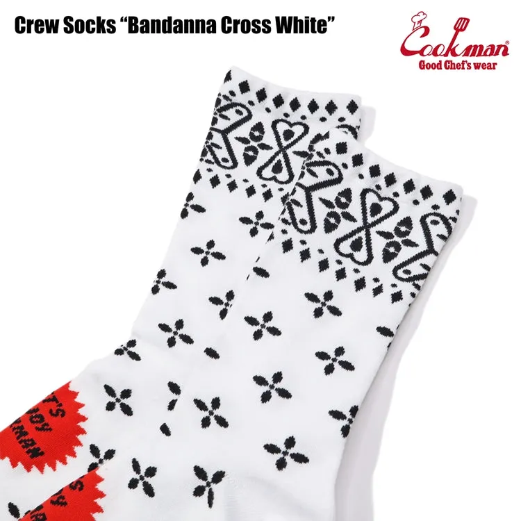 Cookman Crew Socks - Bandanna Cross : White