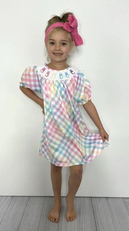 Cottontail Smocked Girls Dress