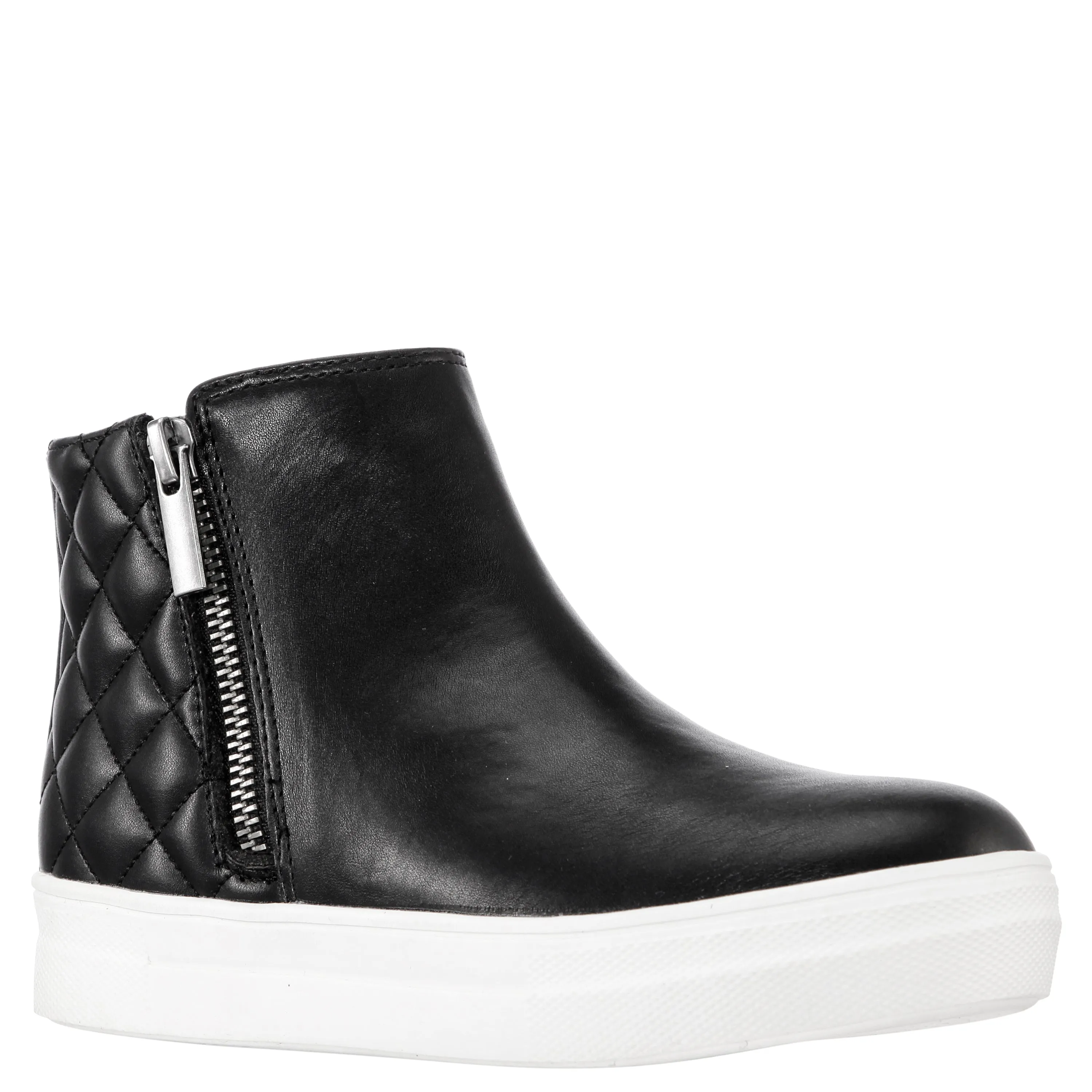 Davii Zip Sneaker - Black Smooth