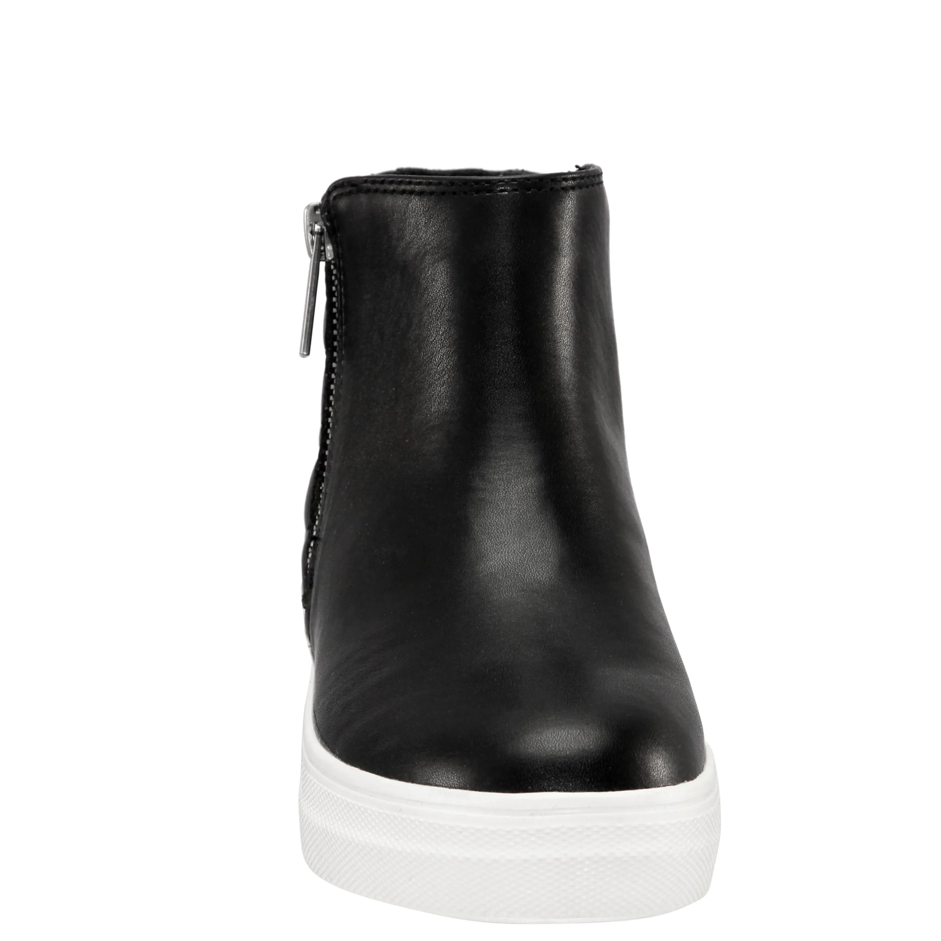 Davii Zip Sneaker - Black Smooth