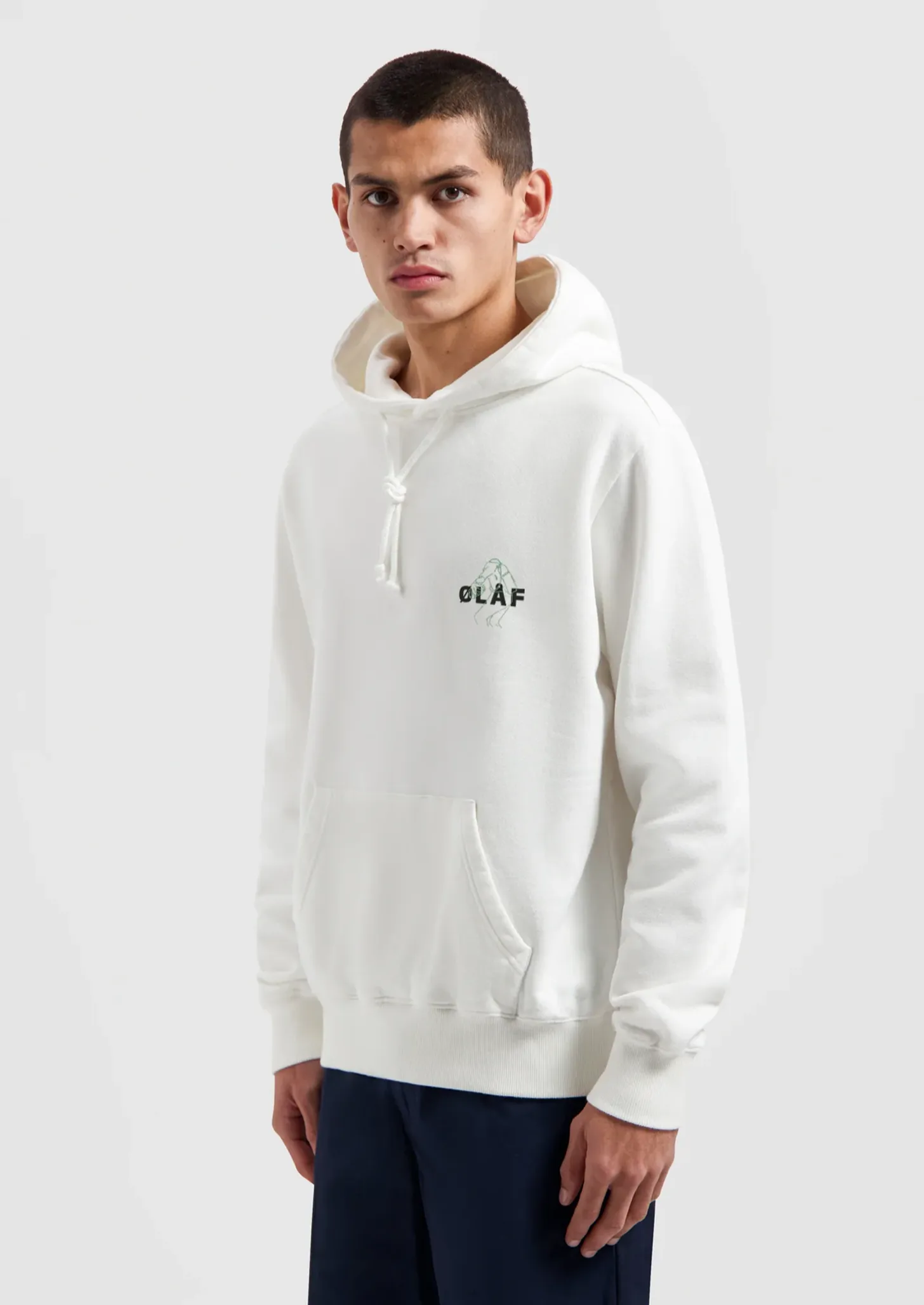 DIVER OUTLINE HOODIE WHITE