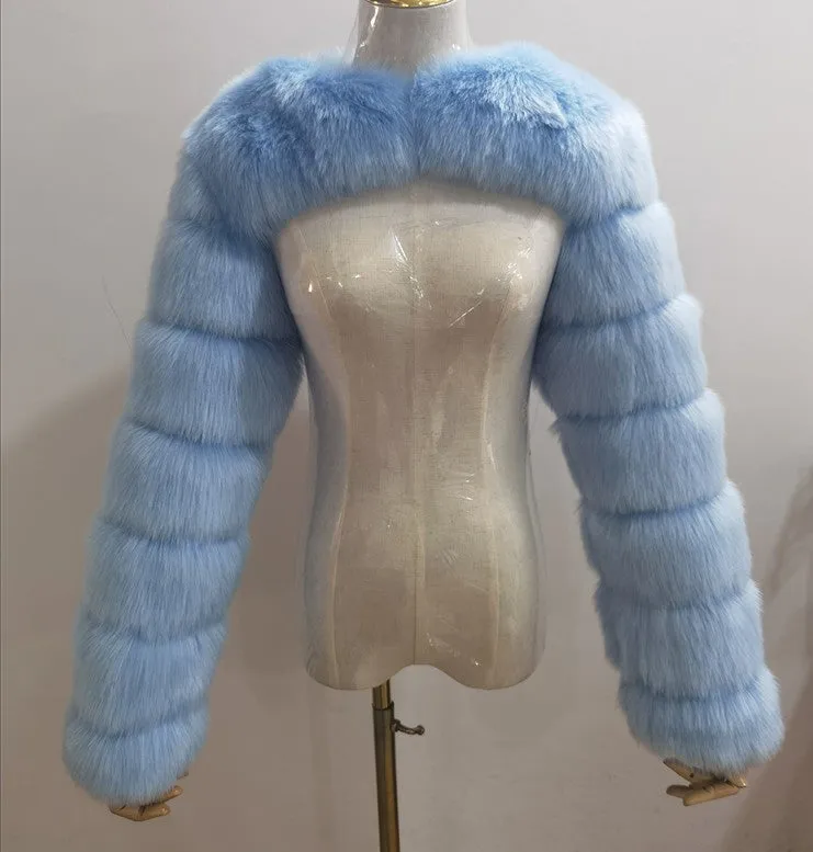 Fashion faux fur jacket（AY1360)