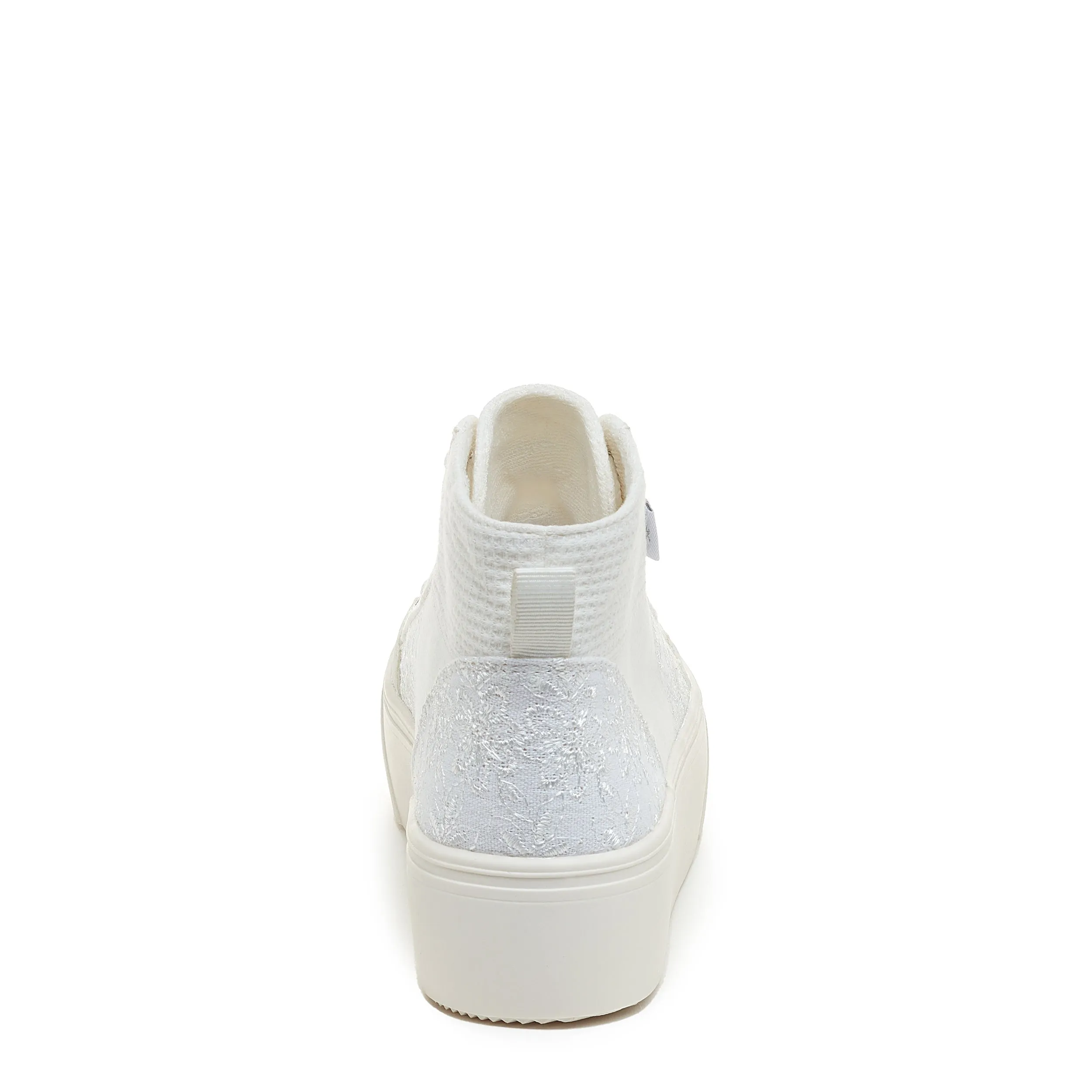 Flair White Patchwork Platform Sneaker