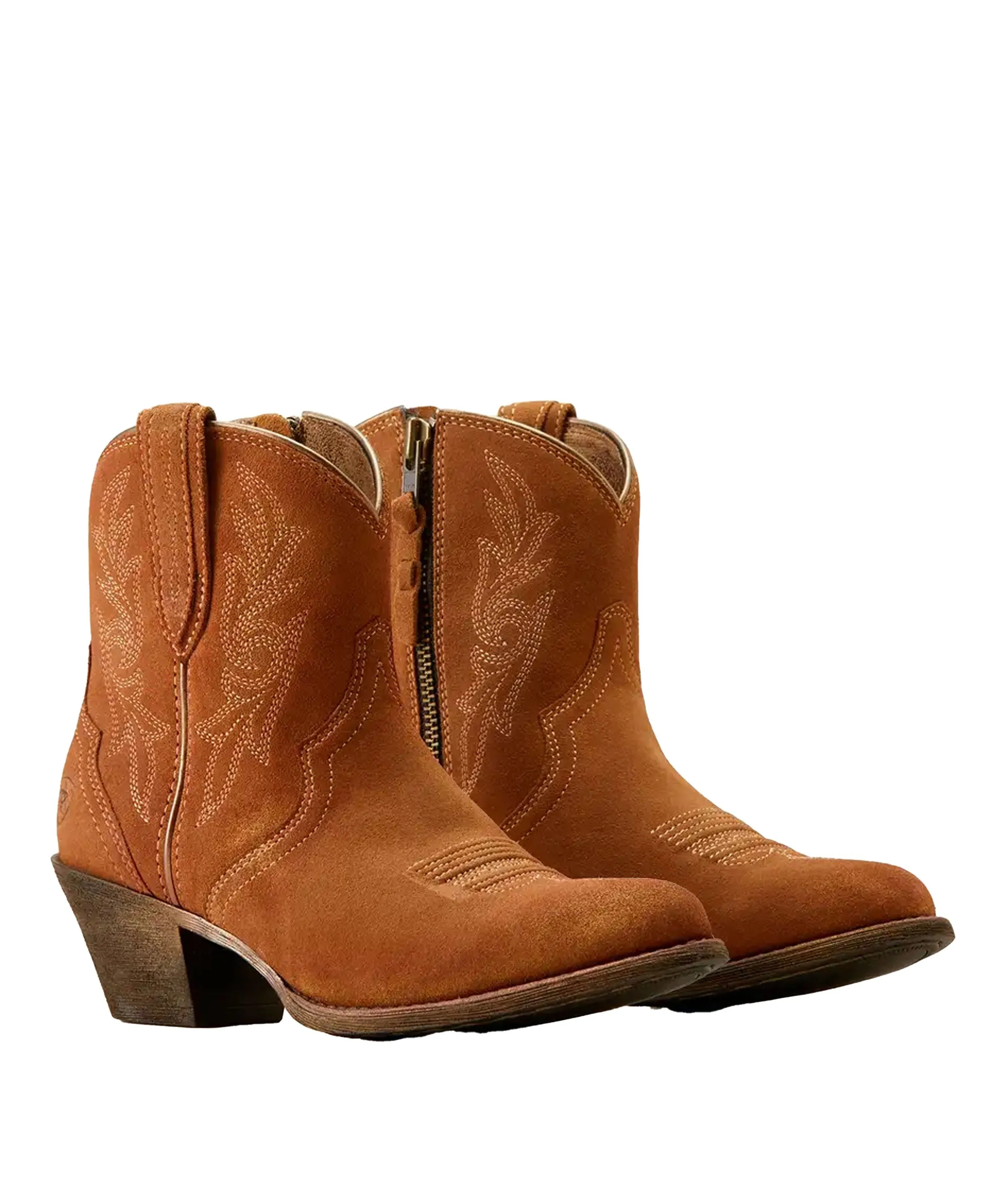 Harlan Western Boot - Walnut Suede