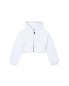 HOODIE CROP ENRESORTADO BLANCO