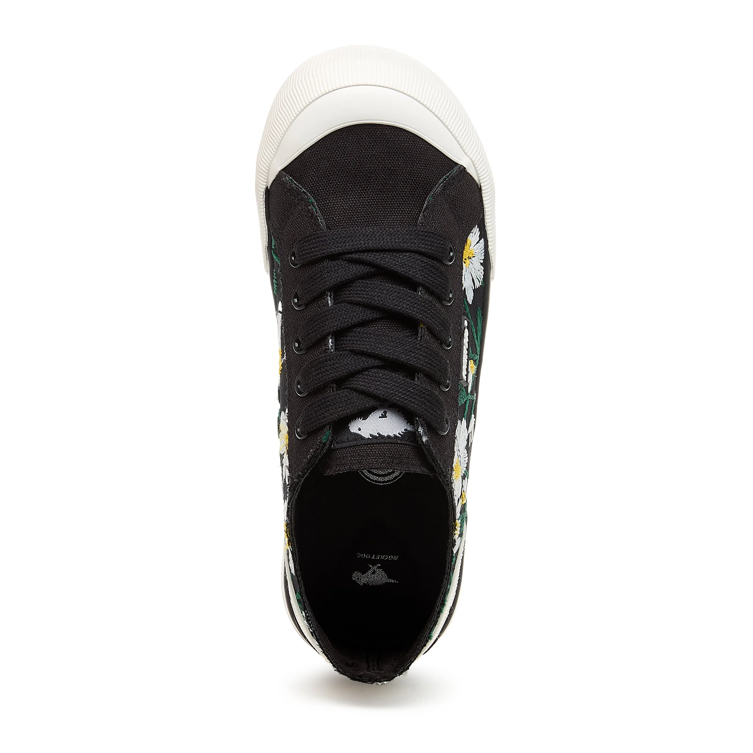 Jazzin Embroidered Floral Black Sneaker