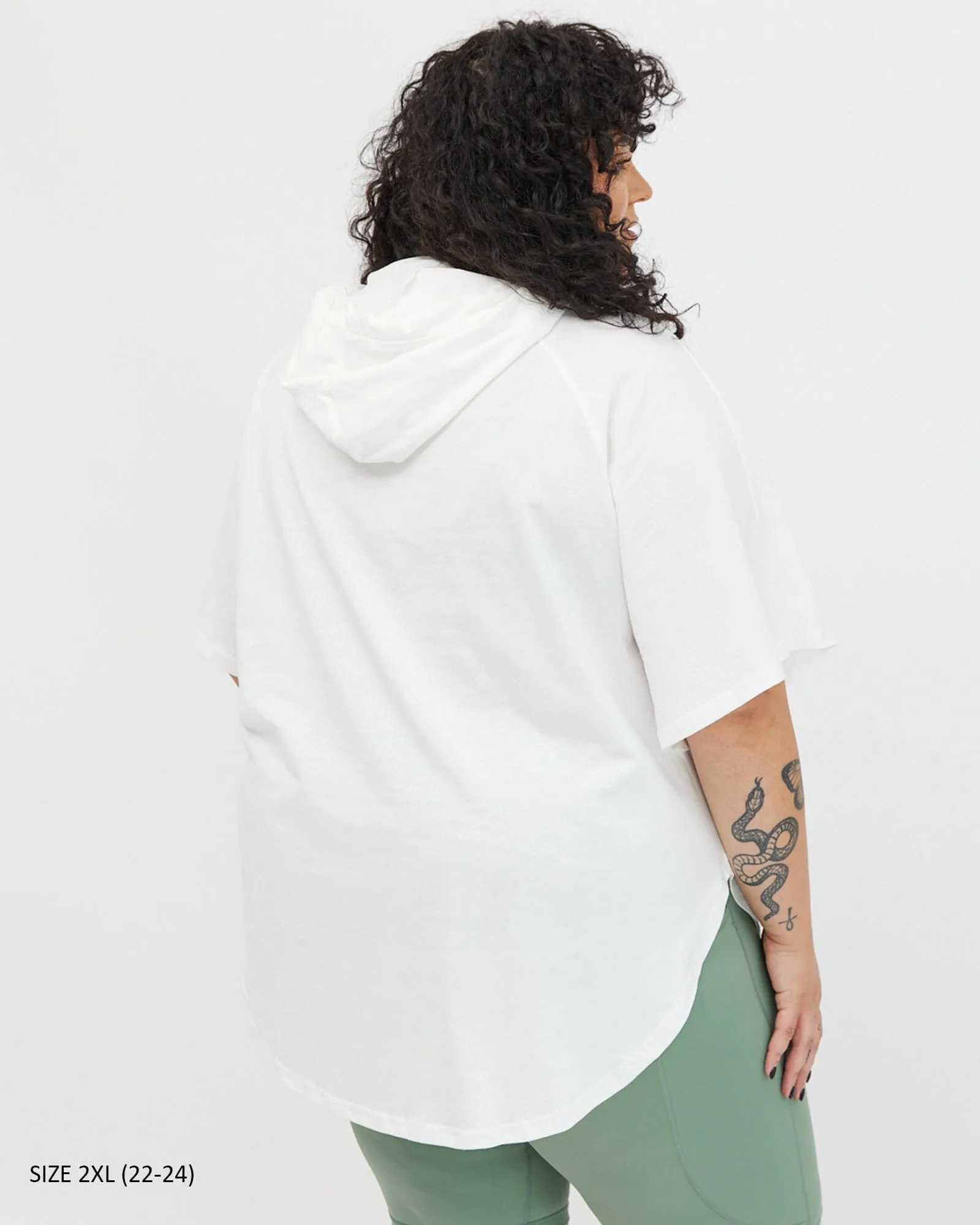 Kallie Hoodie Tee - White