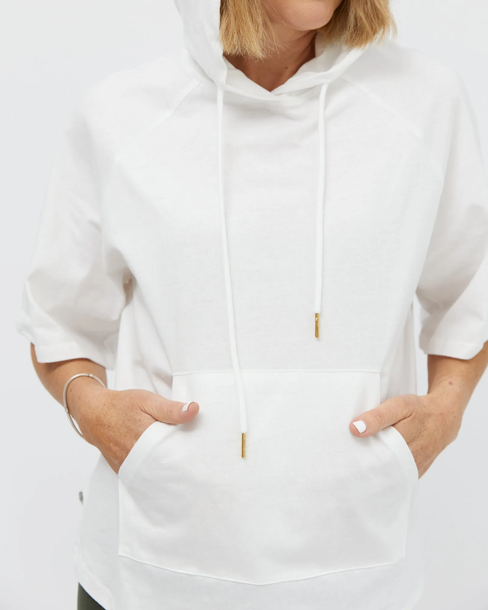 Kallie Hoodie Tee - White