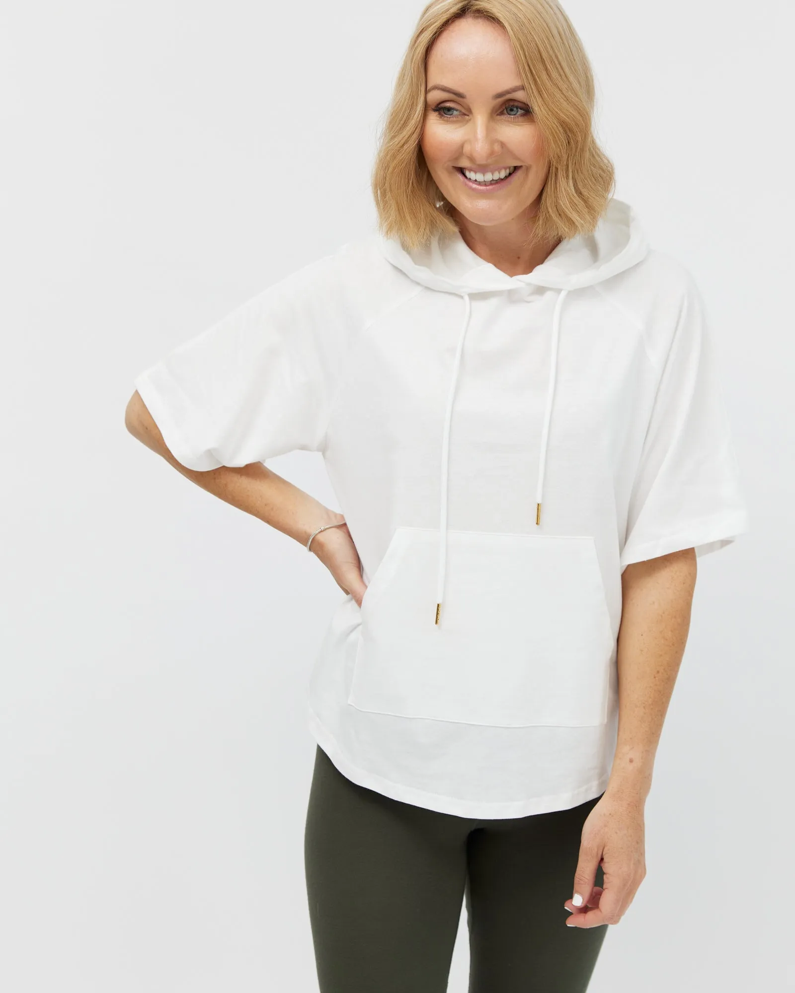 Kallie Hoodie Tee - White