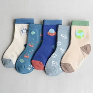 Kids Cotton Crew Socks Set-Tamsa