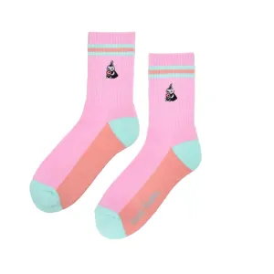 Little My Ladies Embroidery Socks Pink - Nordicbuddies