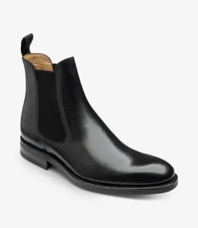 LOAKE Buscot Premium Black Calf Leather Chelsea Boots for Men