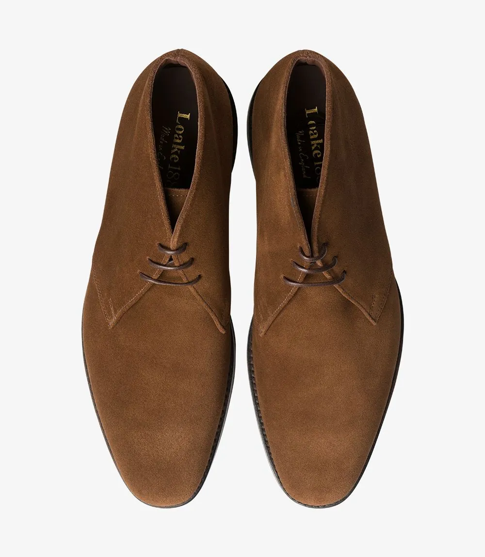 LOAKE Pimlico Mens Stylish Chukka Suede Boot in Rich Brown