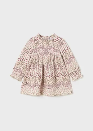 Mayoral Baby Girls Cream And Blush Printed Dress