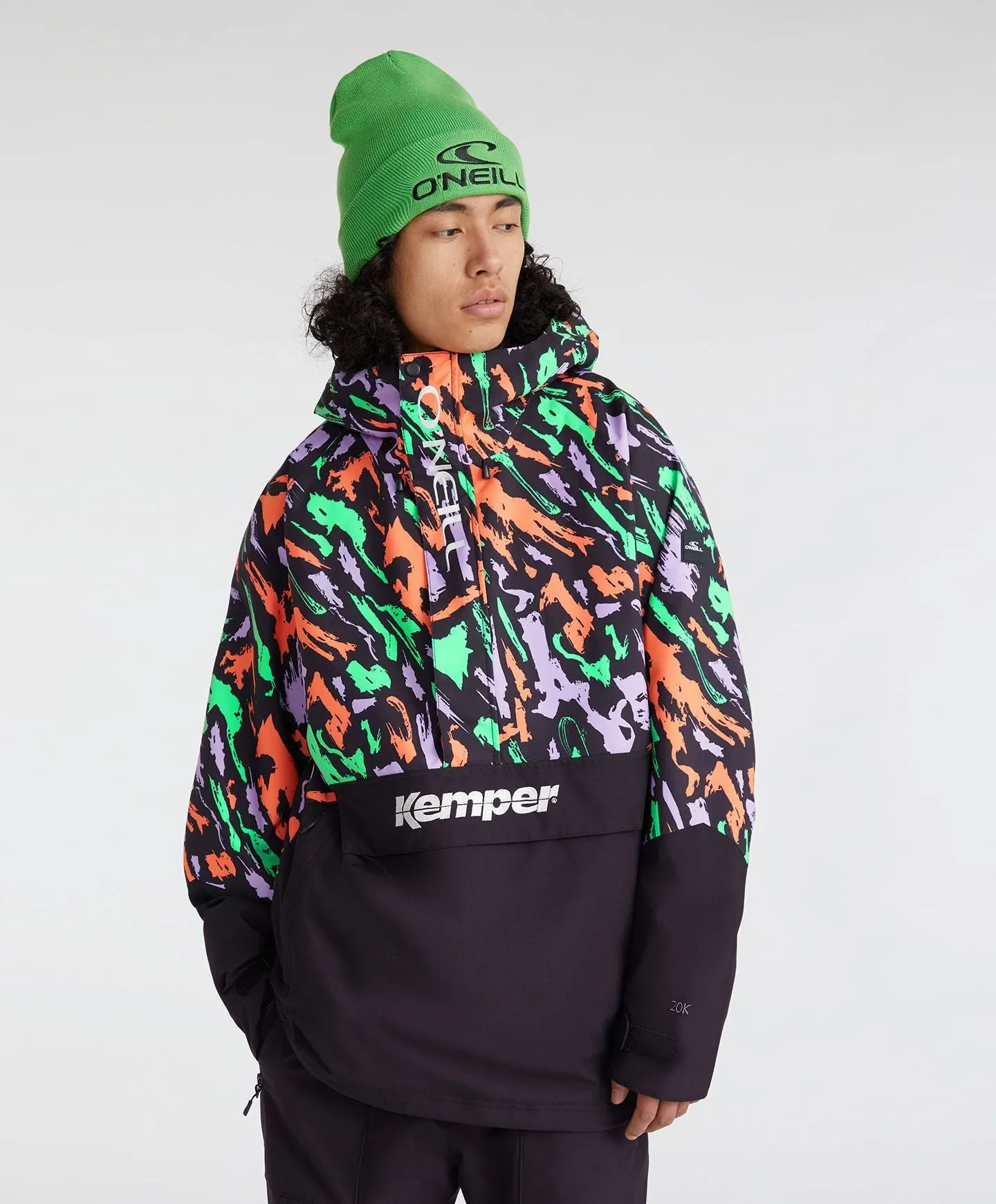 Men's O'Riginals Anorak Jacket Snow Jacket - Black Kemper Print