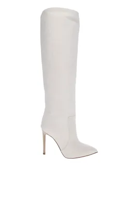 Milk Suede Leather Stiletto Boot