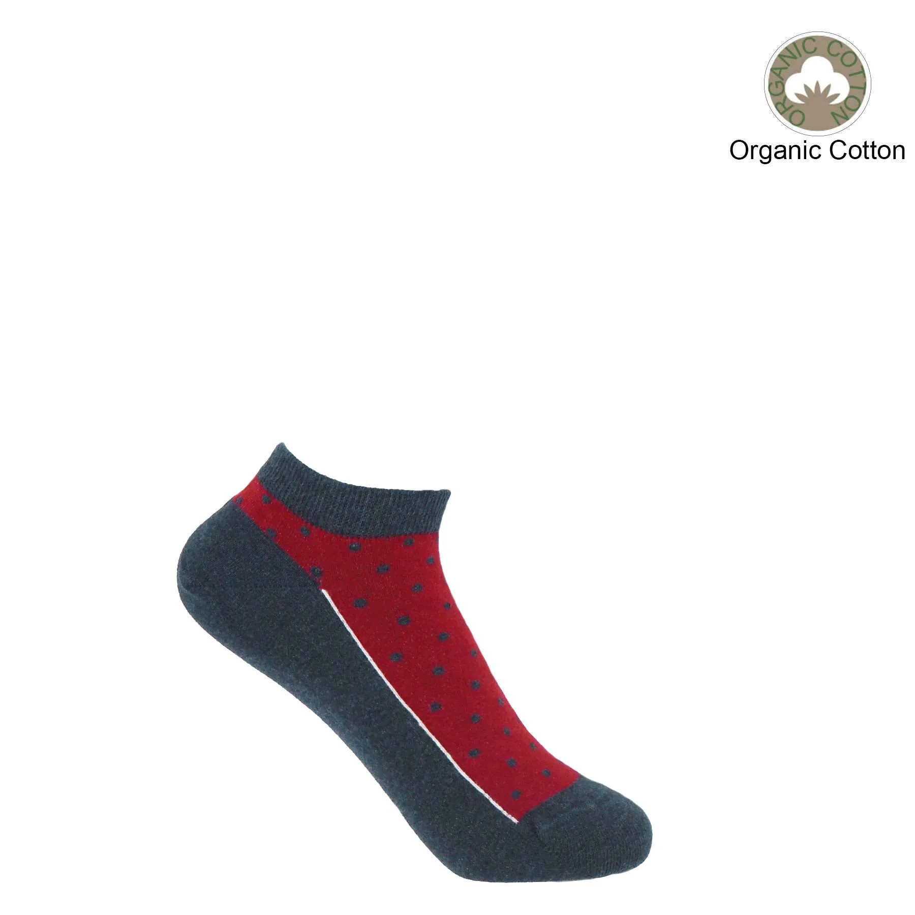 Polka Women's Organic Trainer Socks - Denim