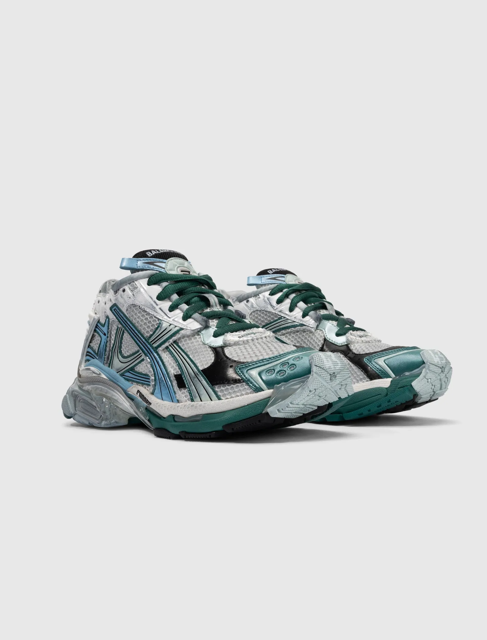 RUNNER SNEAKER WHITE/GREEN/ BLUE