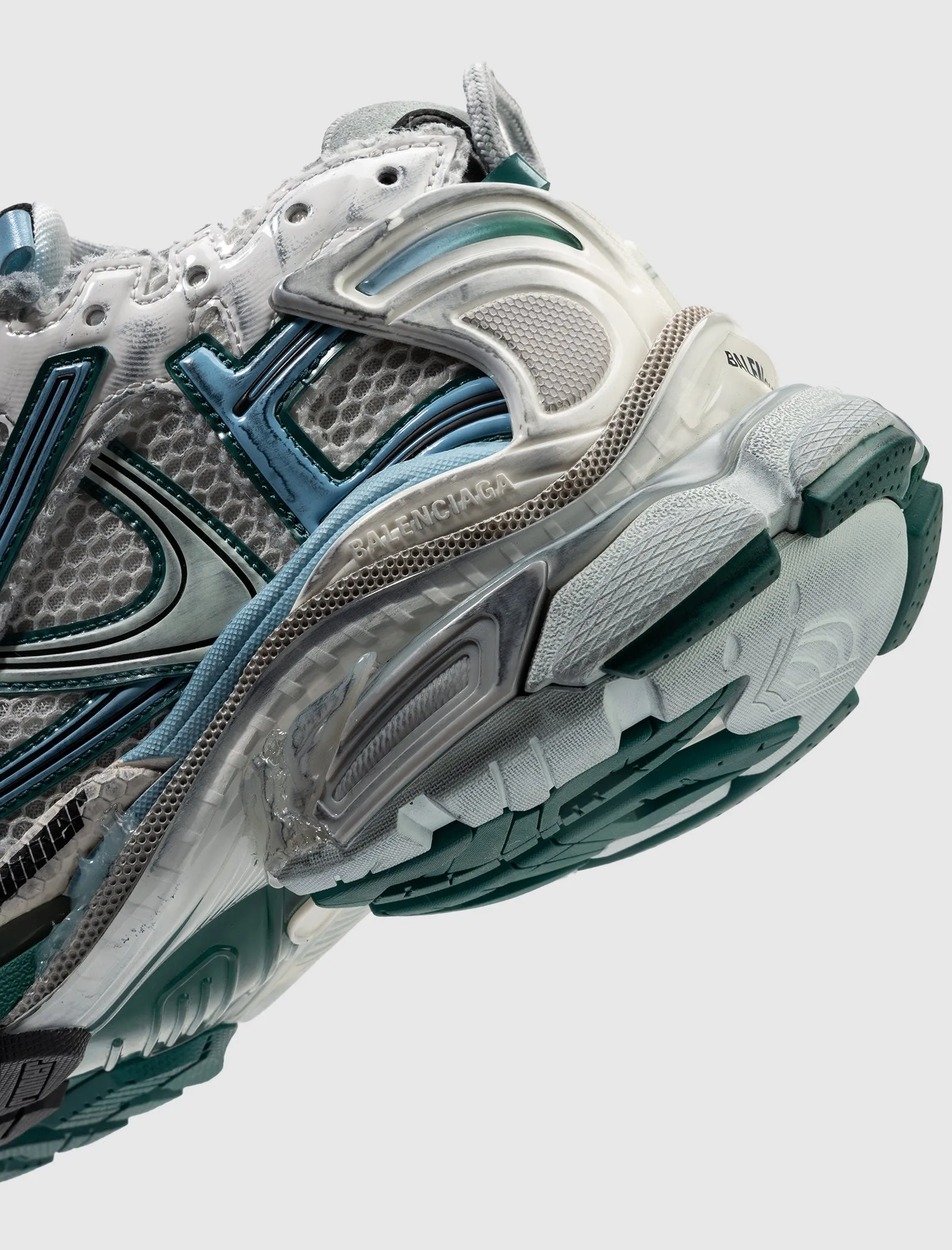 RUNNER SNEAKER WHITE/GREEN/ BLUE