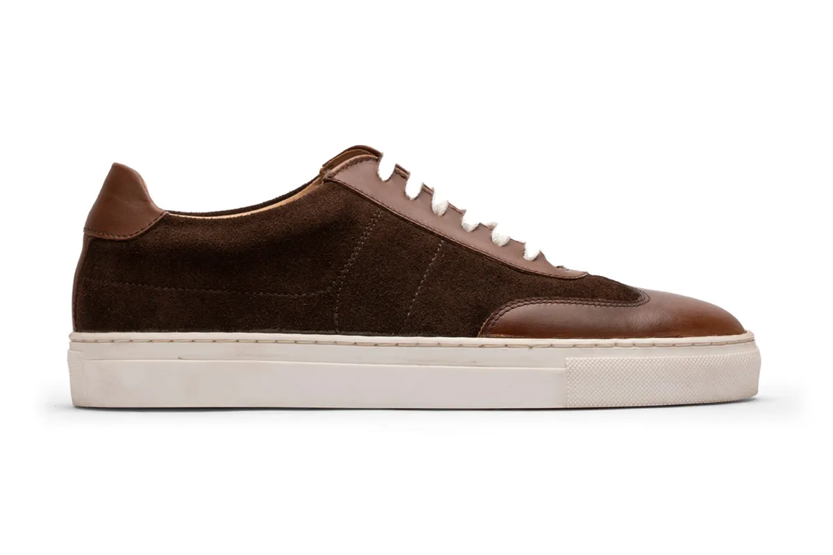 Suede & Smooth Leather combo Oxford Sneaker