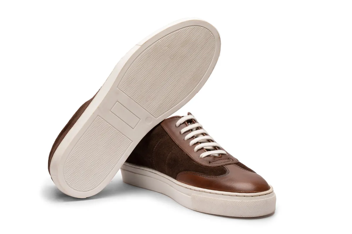 Suede & Smooth Leather combo Oxford Sneaker