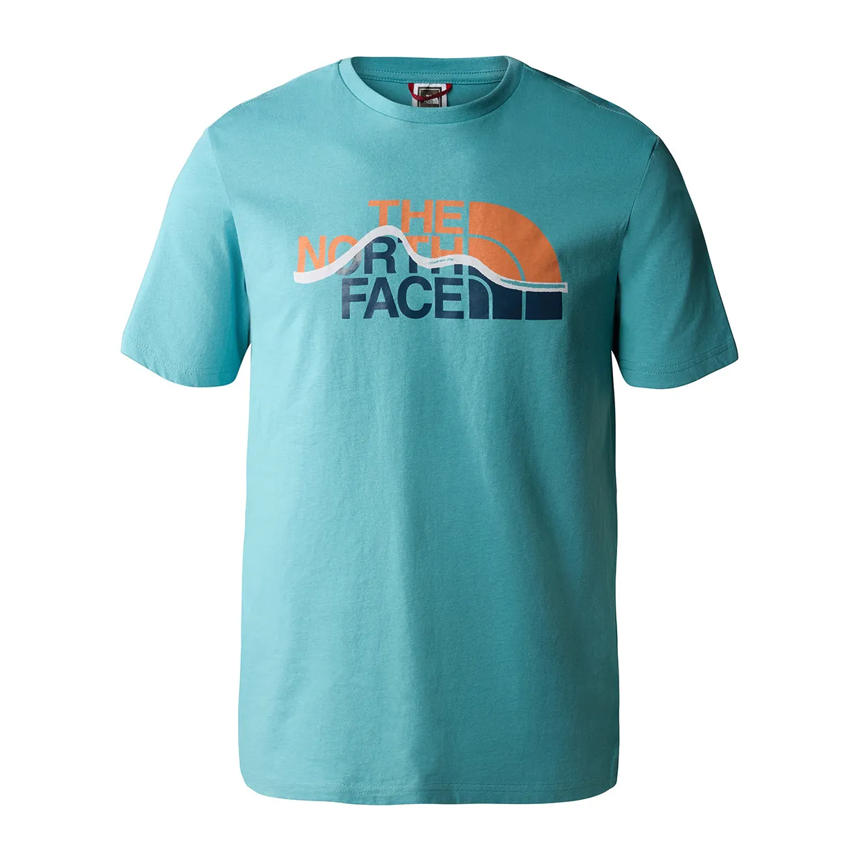 T-shirt Uomo The North Face Mountain Line Celeste