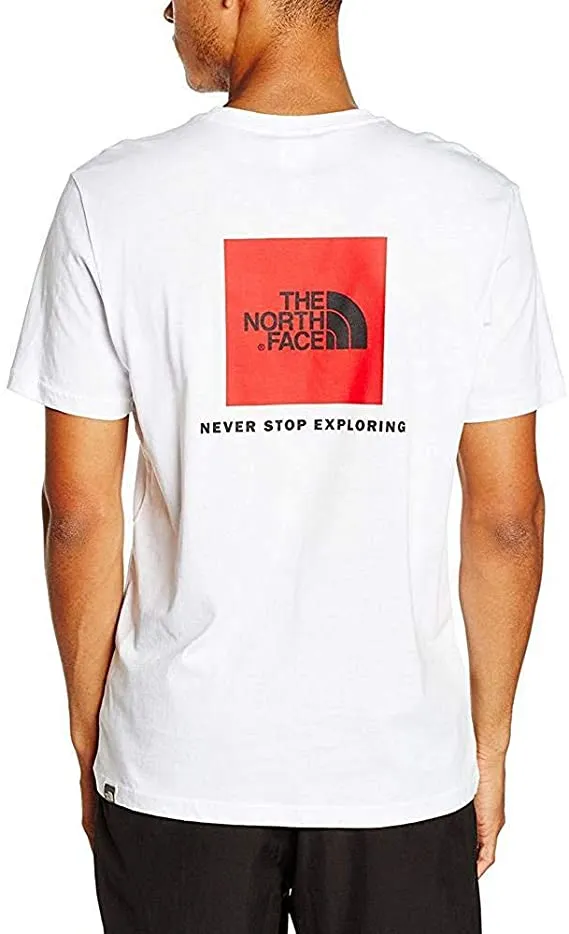 The North Face T-Shirt Red Box Tee Bianca Logo Rosso