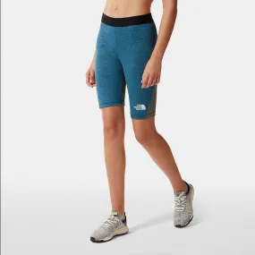 The North Face Women's Mountain Athletics High Waist Short NF0A7R2T5W8 banff blue black heather-black