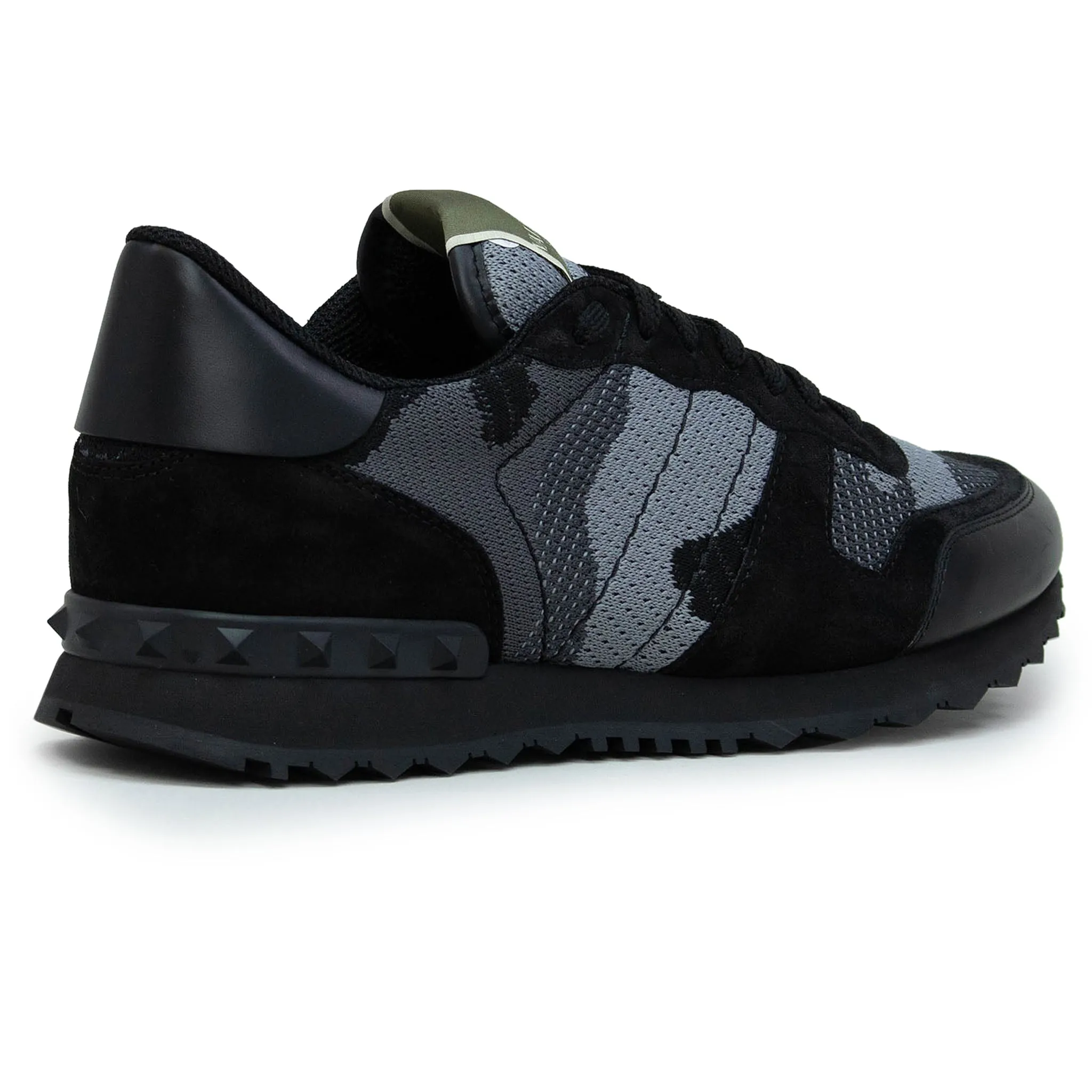 Valentino Rockrunner Camouflage Black Mesh Sneaker